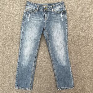 Simply Vera Vera Wang Women's Sz 6 Straight Cut Mid Wash Jeans - Flaws See Pics